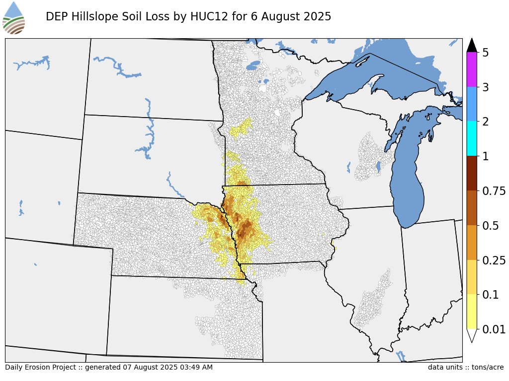 Daily Erosion output for August 6 2025 is available dailyerosion.org/map/#20250806/…