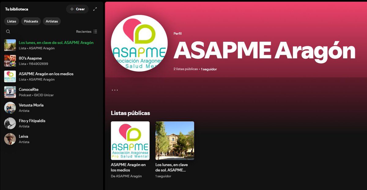 ASAPME Aragón (@asapme) on Twitter photo Agosto es un mes de vacaciones para muchas personas. Es un buen momento para escuchar música. Os recordamos que <a href="/ASAPME/">ASAPME Aragón</a> Aragón tiene activo un canal en <a href="/SpotifySpain/">Spotify Spain</a> . Os recomendamos la lista “Los lunes, en Clave de Sol”.
open.spotify.com/user/31pb7wm2l… Agosto es un mes de vacaciones para muchas personas. Es un buen momento para escuchar música. Os recordamos que <a href="/ASAPME/">ASAPME Aragón</a> Aragón tiene activo un canal en <a href="/SpotifySpain/">Spotify Spain</a> . Os recomendamos la lista “Los lunes, en Clave de Sol”.
open.spotify.com/user/31pb7wm2l…