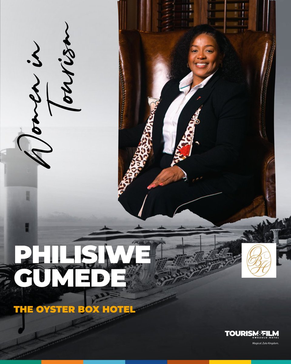 #KZNWomenInTourism: Philisiwe Gumede
Meet the newly appointed General Manager of #TheOysterBox and a true trailblazer in the tourism &amp; hospitality industry. From her roots in Umlazi to leading one of SA’s most iconic hotels, Philisiwe’s journey is one of resilience &amp; passion.
