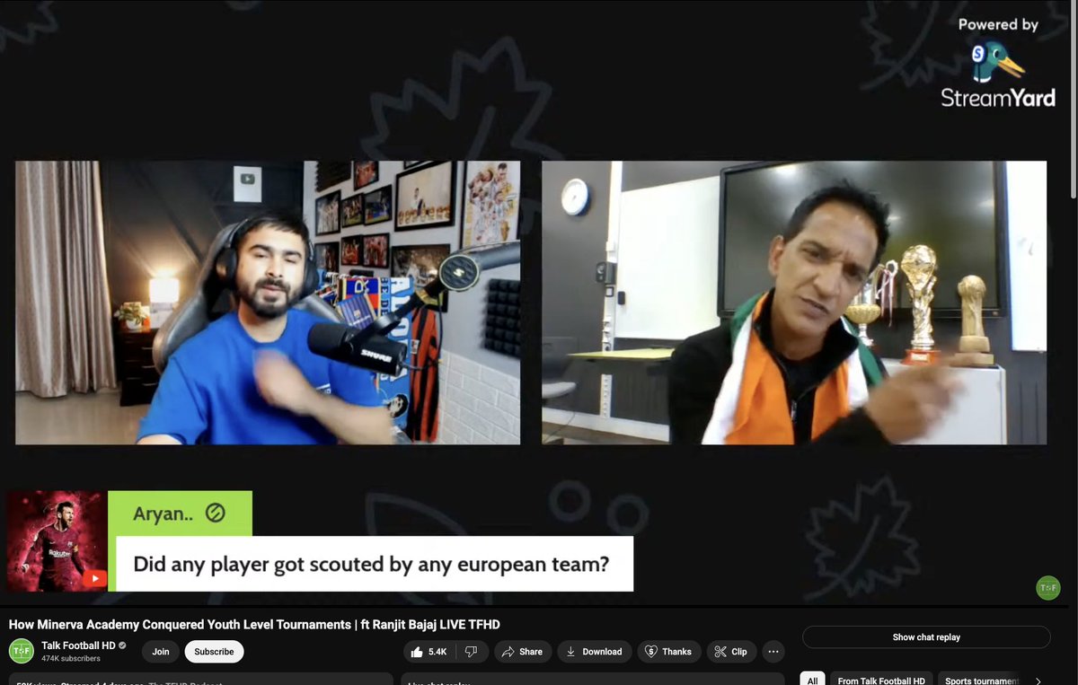 Was watching this and <a href="/TalkFootball_hd/">Talk Football HD</a> asked <a href="/THE_RanjitBajaj/">Ranjit Bajaj</a> despite so many challenges why are you doing all this efforts and Ranjit ji answered someone has to do it to show that it's possible and it'll open the floodgates.