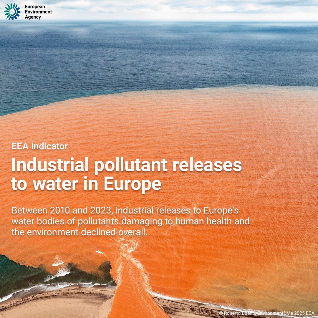 Check out our #EEAIndicator on #Industrialpollutant releases to #water 💦 for more information and data on what impacts these releases have on our water bodies.

eea.europa.eu/en/analysis/in…