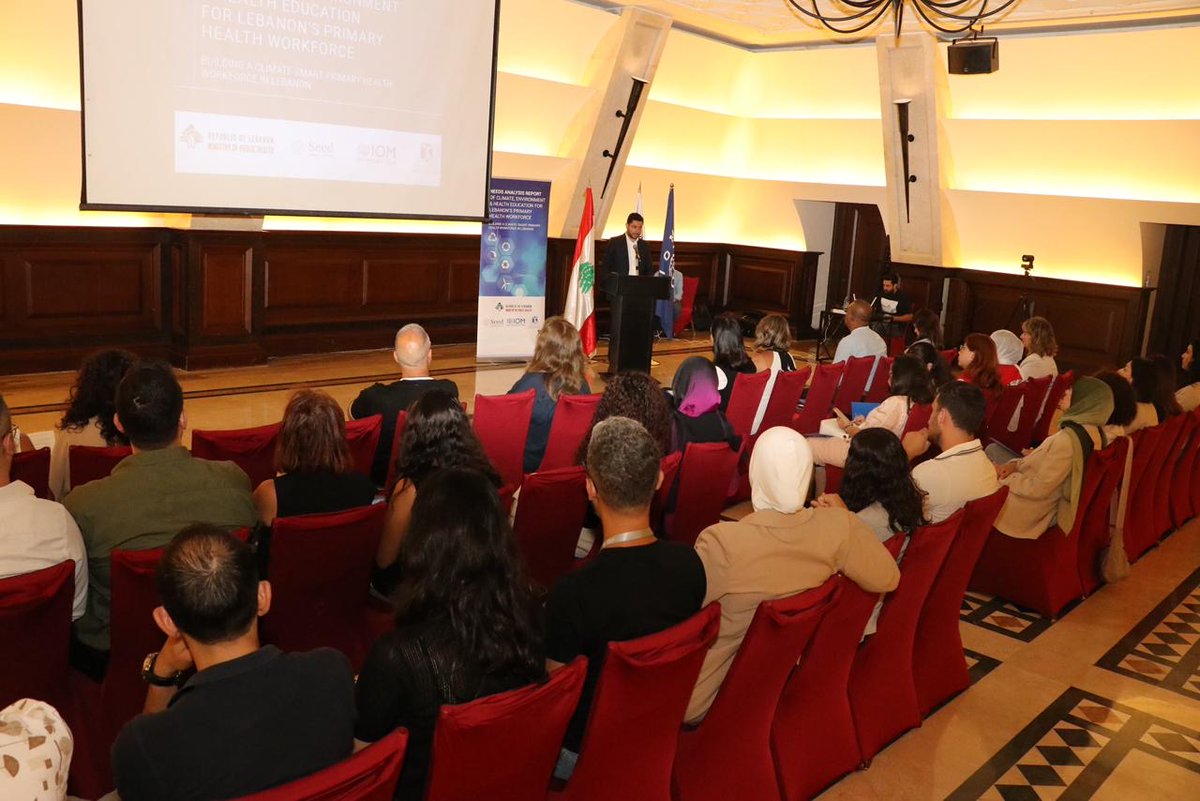 IOM Lebanon (@iomlebanon) on Twitter photo 🚑💡In partnership with <a href="/mophleb/">Ministry of Public Health - Lebanon</a> , IOM, <a href="/Seed_Global/">Seed Global Health</a> & <a href="/UniMelb/">University of Melbourne</a> launched key findings on how climate change is affecting health in Lebanon and what the health workforce needs to respond.
Read the full story: mena.iom.int/news/climate-i… 🚑💡In partnership with <a href="/mophleb/">Ministry of Public Health - Lebanon</a> , IOM, <a href="/Seed_Global/">Seed Global Health</a> & <a href="/UniMelb/">University of Melbourne</a> launched key findings on how climate change is affecting health in Lebanon and what the health workforce needs to respond.
Read the full story: mena.iom.int/news/climate-i…