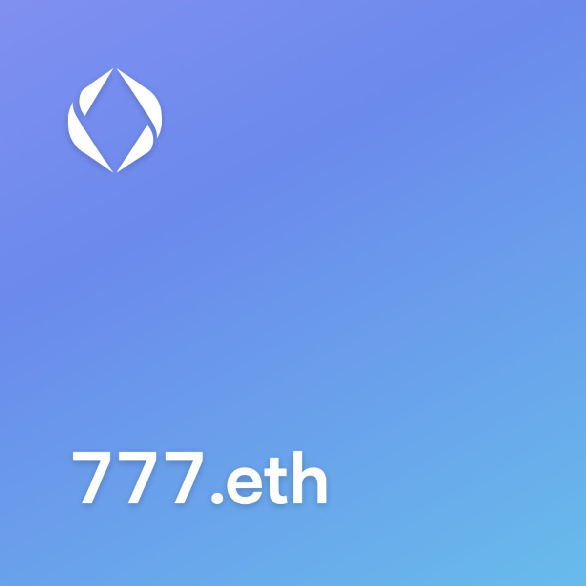 777.eth ENS domain has an bid offer of 27.5 ETH ($102,000) 🤯

Will the owner accept?
