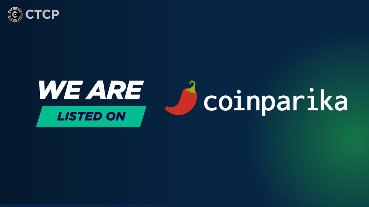 CTC PLUS (@ctcptoken) on Twitter photo 🔥 CTCP is now officially listed on <a href="/coinpaprika/">CoinPaprika 🌶️</a>
Track our progress & market data here:
🔗 coinpaprika.com/coin/ctcp-ctc-…
#CTCP #CTCPlus #Coinpaprika #Web3 #Bitcoin #CTCPtoken #AirdropHunter 🔥 CTCP is now officially listed on <a href="/coinpaprika/">CoinPaprika 🌶️</a>
Track our progress & market data here:
🔗 coinpaprika.com/coin/ctcp-ctc-…
#CTCP #CTCPlus #Coinpaprika #Web3 #Bitcoin #CTCPtoken #AirdropHunter