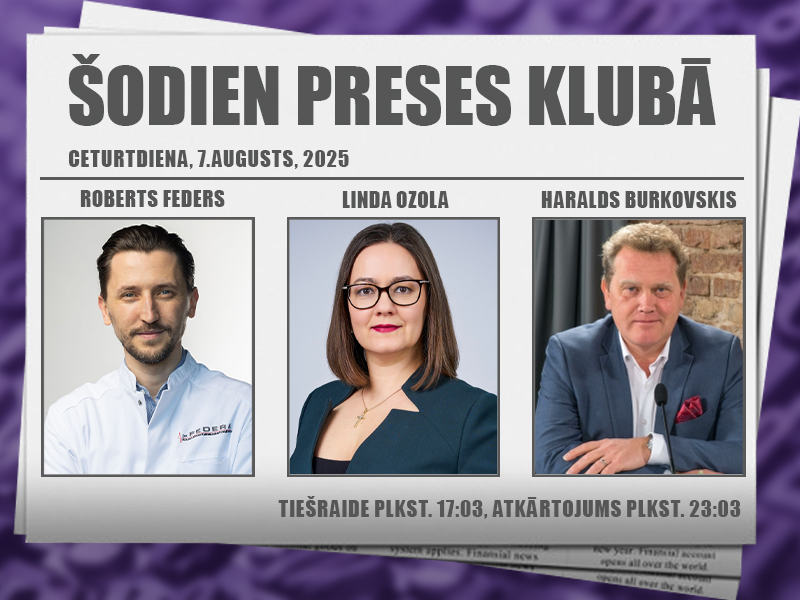 Par Trampa tikšanos ar Putinu un Zelenski, pašvaldību administratīvajām komisijām,birokrātiju, austrumu robežu,pabalstiem,augstāko izglītību u.c.A.Ceriņš diskutēs ar RD deputāti L.Ozolu (JV), kardiologu R.Federu, žurnālistu,Ropažu novada domes deputātu (NA) H.Burkovski! Pl.17:03!