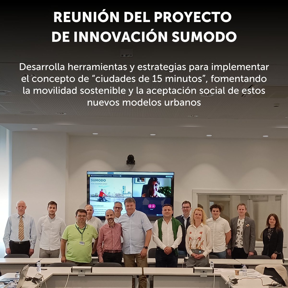¡El proyecto SUMODO avanza! Nos reunimos con nuestros partners de esta iniciativa innovadora enfocada en el modelo de ciudades de 15 minutos para mejorar la #movilidadurbana✈️ Nuestro próximo encuentro en septiembre será en Milán ¡Ya estamos listos!ℹ️saitec.es/es/noticia.htm…