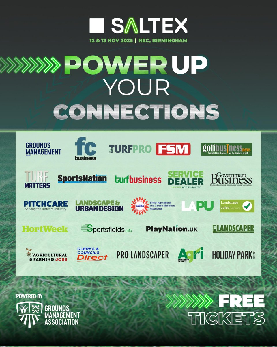 🚨 Official Media Partners Announced for #SALTEX2025! 👏

Trusted titles from across the sector are joining forces to spotlight the people, innovation and ideas shaping the future of grounds management.

These media partners play a key role in amplifying what makes SALTEX
