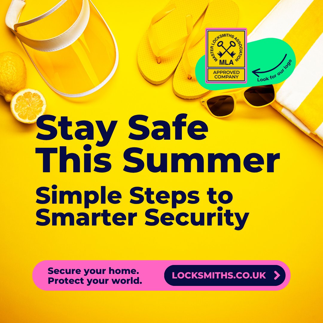 MLA_locksmiths's tweet image. ☀️ Summer’s here — is your home secure?
While you’re BBQing or on holiday, burglars are on the lookout.

📞 Teens or sitters home alone? Give them a locksmith's number
🔍 Tips &amp;amp; advice: locksmiths.co.uk/8-expert-tips-…
📍 Find a trusted locksmith: locksmiths.co.uk