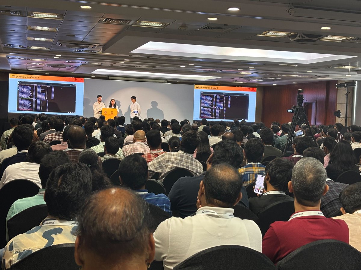 Manual policy checks in Kubernetes slow platform teams down 🐌

<a href="/sonali_talks/">Sonali 🥑</a>, <a href="/kushal701/">kushal agrawal</a>, and Mohd Kamaal are at G01 in <a href="/KubeCon_/">Kubecon_</a>, showing how to reduce operational overhead by bringing automation to K8s with <a href="/kyverno/">Kyverno: CNCF Policy Engine</a> Policy as Code📜

#KCI25 #KubeConIn