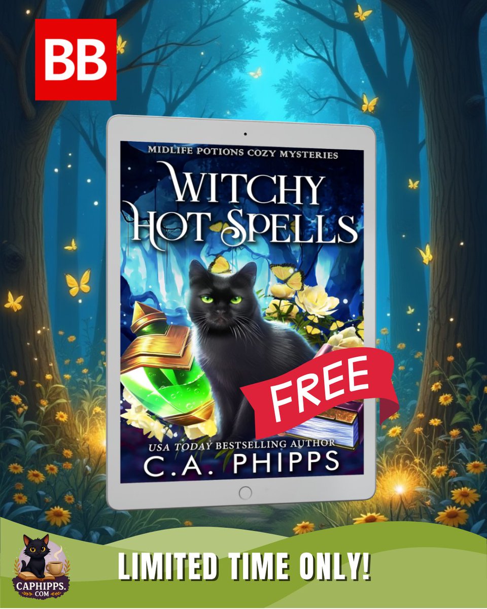 CherylAPhipps's tweet image. 🧙‍♀️✨ Potions, spells… and one sassy black cat!
Witchy Hot Spells is FREE for a limited time on BookBub!

🔮 Grab your FREE copy now:
👉 bookbub.com/books/witchy-h…
👉 amazon.com/dp/B0BXFZK7CZ

#FreeBookAlert