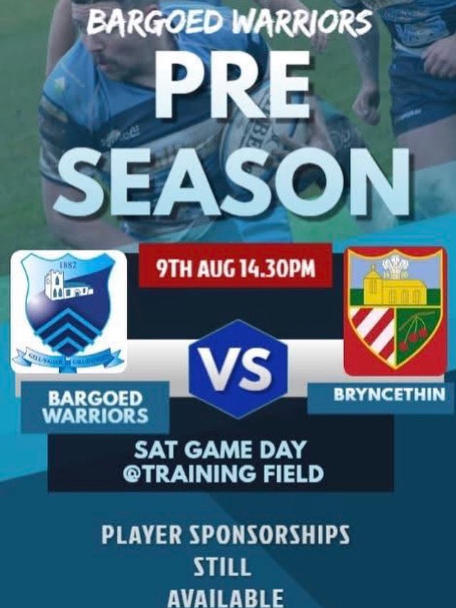 BargoedRFC ๐ (@bargoedrfc) on Twitter photo Games this Saturday
Pre season fixtures
<a href="/Bargoedrfc/">BargoedRFC ๐</a> v <a href="/DingsCrusaders/">Dings Crusaders</a>
<a href="/bargoedwarriors/">Bargoed Warriors</a> v <a href="/BryncethinRFC/">Bryncethin RFC</a>
#supporttheboys Games this Saturday
Pre season fixtures
<a href="/Bargoedrfc/">BargoedRFC ๐</a> v <a href="/DingsCrusaders/">Dings Crusaders</a>
<a href="/bargoedwarriors/">Bargoed Warriors</a> v <a href="/BryncethinRFC/">Bryncethin RFC</a>
#supporttheboys