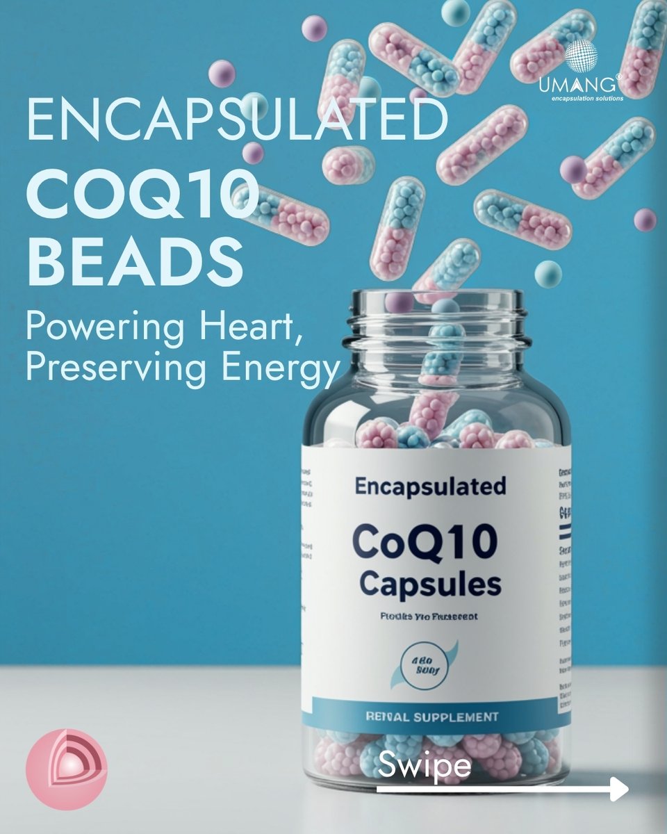 UmangGlobalGrp's tweet image. Our Encapsulated CoQ10 Beads deliver enhanced absorption, stability, and sustained energy support.
Backed by science. Built for wellness.

#CoQ10Beads #EncapsulationTechnology #CellularEnergy #Nutraceuticals #WellnessInnovation #HeartHealthSupport #CleanFormulations