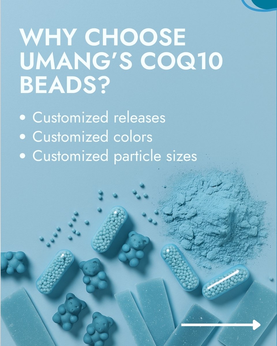 UmangGlobalGrp's tweet image. Our Encapsulated CoQ10 Beads deliver enhanced absorption, stability, and sustained energy support.
Backed by science. Built for wellness.

#CoQ10Beads #EncapsulationTechnology #CellularEnergy #Nutraceuticals #WellnessInnovation #HeartHealthSupport #CleanFormulations