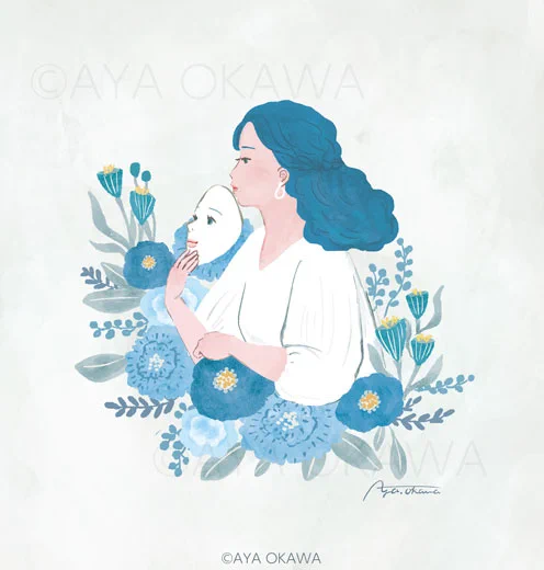 さっき久々に描いた新作です。 #あなたのみず色の作品を見せてください #イラスト #女性イラスト #花イラスト