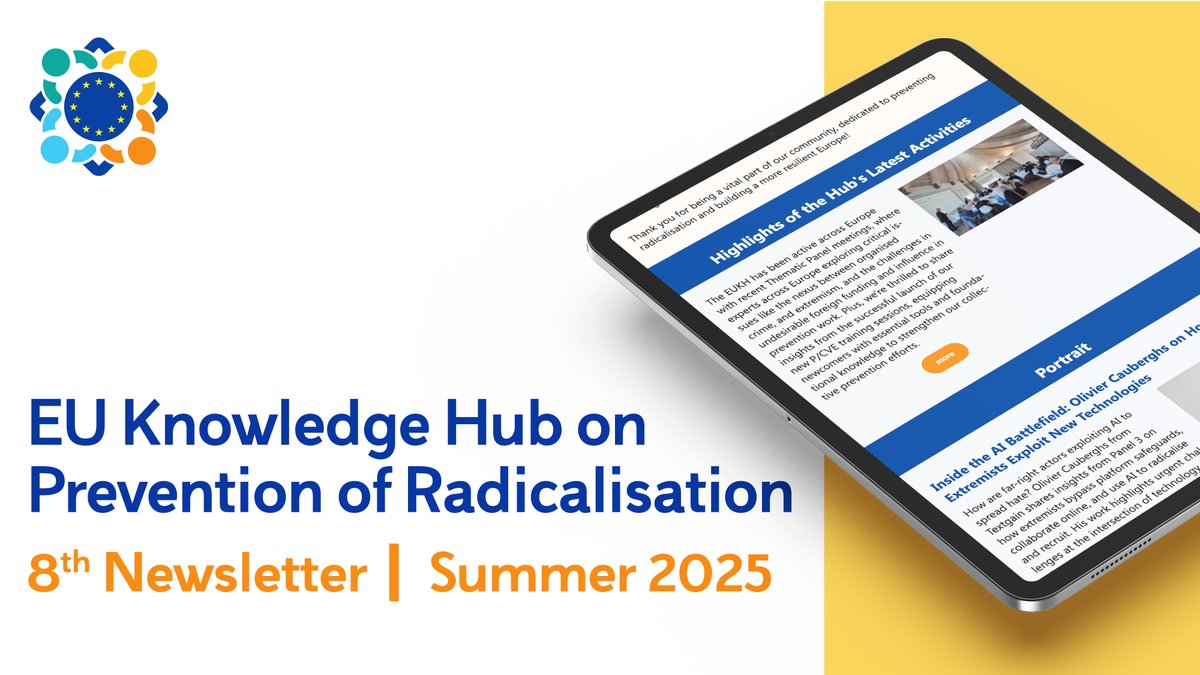 🚨 Summer Edition EU Knowledge Hub Newsletter! 🚨

Highlights from Thematic Panels, AI &amp; extremism, Iranian influence, youth radicalisation, and insights from Olivier Cauberghs on tech misuse.

📖 Read now: lnkd.in/dk689tQu
📩 Subscribe: lnkd.in/d4taeAzA