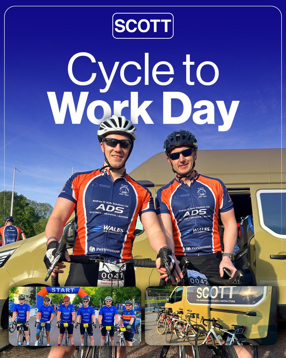 AndrewScottLtd's tweet photo. 🚴Today is #cycletoworkday and we're encouraging our workforce to ditch the car and try cycling to work instead.

Having sponsored &amp; taken part in the Carten100 in May this year, Team Andrew Scott are now looking forward to their next challenge, the Jiffy Cancer 50 bike ride. https://t.co/6AmwQP2efN