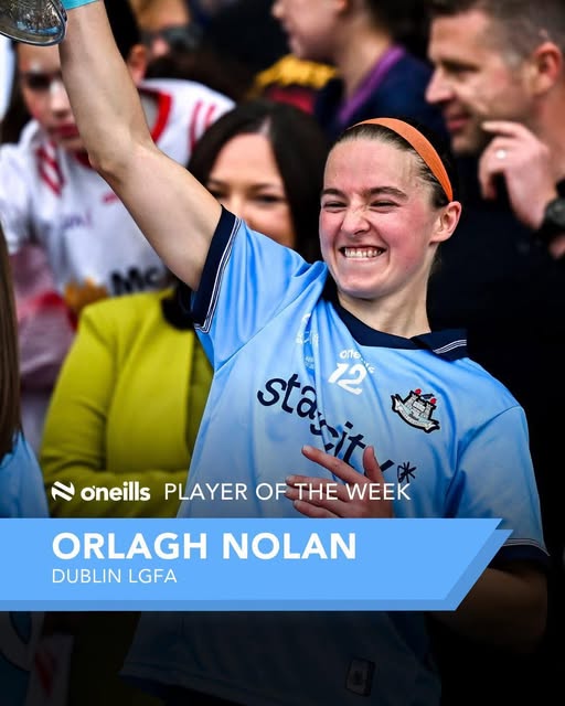 There's comebacks and then there's Orlagh Nolan! 💙🏐💪
Orlagh from Ballinteer St Johns was electric in Dublin’s dominant All‑Ireland final win over Meath! 🔥 
Making her first start of the year, recovering from an ACL injury, Nolan covered every inch of Croker, earned WOM too!