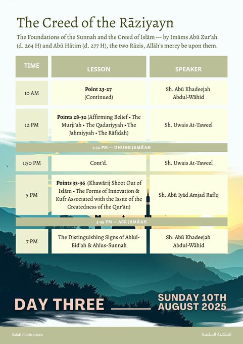 Masjid Bin Bāz (@athariyyah) on Twitter photo 🔸️🔸️🔸️📢 Please note that all our usual classes 'Friday - Sunday' at Masjid Bin are cancelled this week. Instead, we recommend you all to benefit - in person or online - to the Annual Summer Conference <a href="/SalafiPubs/">Salafi Publications</a> <a href="/MasjidSalafi/">Masjid Salafi Birmingham</a> <a href="/SalafiBookstore/">SalafiBookstore.com</a> in Birmingham, UK this 🔸️🔸️🔸️📢 Please note that all our usual classes 'Friday - Sunday' at Masjid Bin are cancelled this week. Instead, we recommend you all to benefit - in person or online - to the Annual Summer Conference <a href="/SalafiPubs/">Salafi Publications</a> <a href="/MasjidSalafi/">Masjid Salafi Birmingham</a> <a href="/SalafiBookstore/">SalafiBookstore.com</a> in Birmingham, UK this