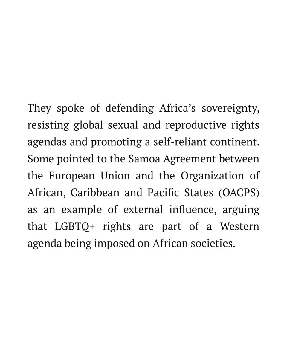 “To argue that LGBTQ+ rights are incompatible with African culture is to oversimplify African culture while ignoring history. Ironically, while these laws are framed as defending sovereignty or traditional values, they may weaken the very systems that could improve the nation’s