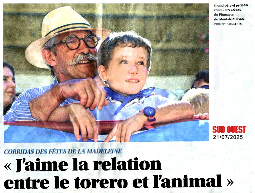 Alliance Anticorrida (@anticorrida) on Twitter photo Pour Charles Dayot, maire de <a href="/MontdeMarsan/">Mont de Marsan</a>, la #corrida, c'est la « liberté de transmettre aux nouvelles générations ce qui fait l’identité de nos territoires ». Et qu’importent les actes de cruauté et sévices infligés aux animaux, donnés à voir à de petits enfants ! Pour Charles Dayot, maire de <a href="/MontdeMarsan/">Mont de Marsan</a>, la #corrida, c'est la « liberté de transmettre aux nouvelles générations ce qui fait l’identité de nos territoires ». Et qu’importent les actes de cruauté et sévices infligés aux animaux, donnés à voir à de petits enfants !