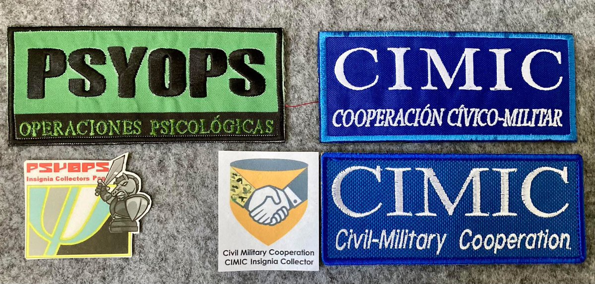 Chuffed to bits receiving a snail mail reply today from the Commanding Officer of the Regimiento de Operaciones de Información nº 1 (ROI 1)…. 
A package enclosed a new PSYOPS sub unit functionary identifier patch and 2 CIMIC patches
Gracias 🫡🇪🇸