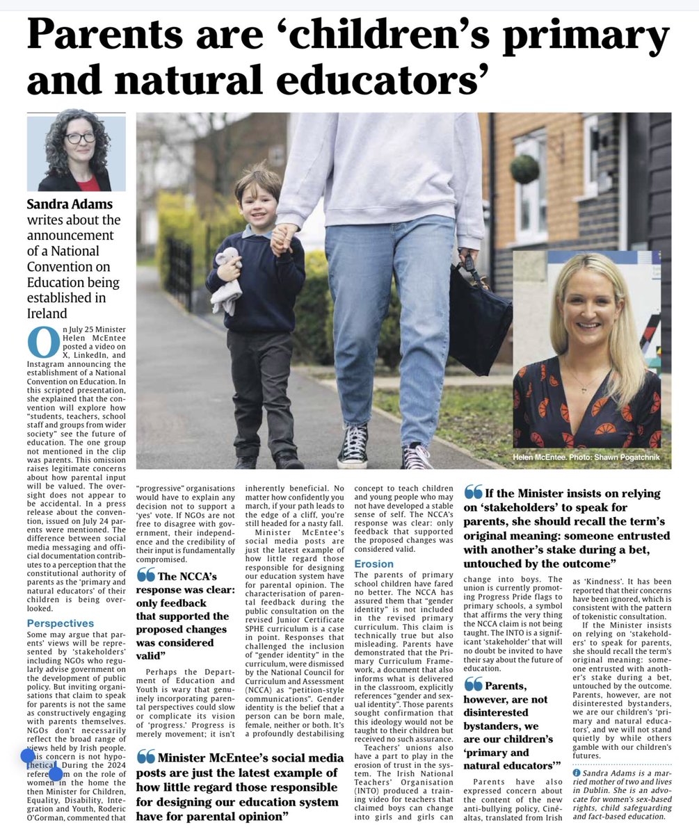 CSSPA (@csspa4) on Twitter photo Thanks to <a href="/IrishCathNews/">The Irish Catholic</a> for an excellent article in today’s paper. Well done Sandra Adams on calling out the one sided consultation process <a href="/NCCAie/">NCCA</a> much loved by <a href="/NormaFoleyTD1/">Norma Foley T.D</a> and her successor <a href="/HMcEntee/">Helen McEntee TD</a>. Thanks to <a href="/IrishCathNews/">The Irish Catholic</a> for an excellent article in today’s paper. Well done Sandra Adams on calling out the one sided consultation process <a href="/NCCAie/">NCCA</a> much loved by <a href="/NormaFoleyTD1/">Norma Foley T.D</a> and her successor <a href="/HMcEntee/">Helen McEntee TD</a>.