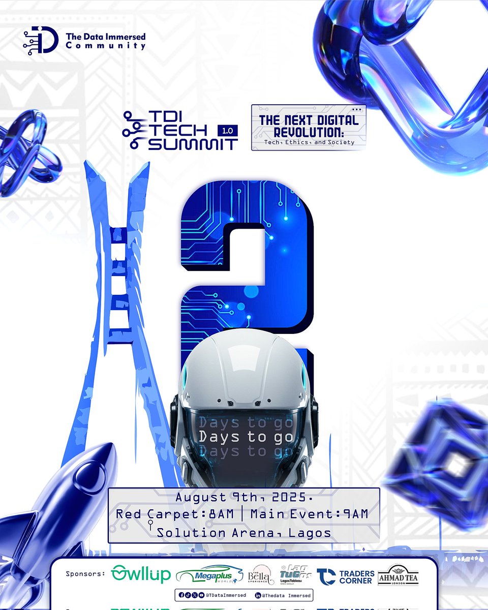 2 DAYS TO GO! 🚨
The countdown is 🔥 and the energy is electric!
In just 48 hours, we dive into powerful conversations, mind-shifting sessions, and game-changing connections at TDI Tech Summit 1.0 ⚡️

This is more than an event — it’s the start of a revolution.
Will you be in the