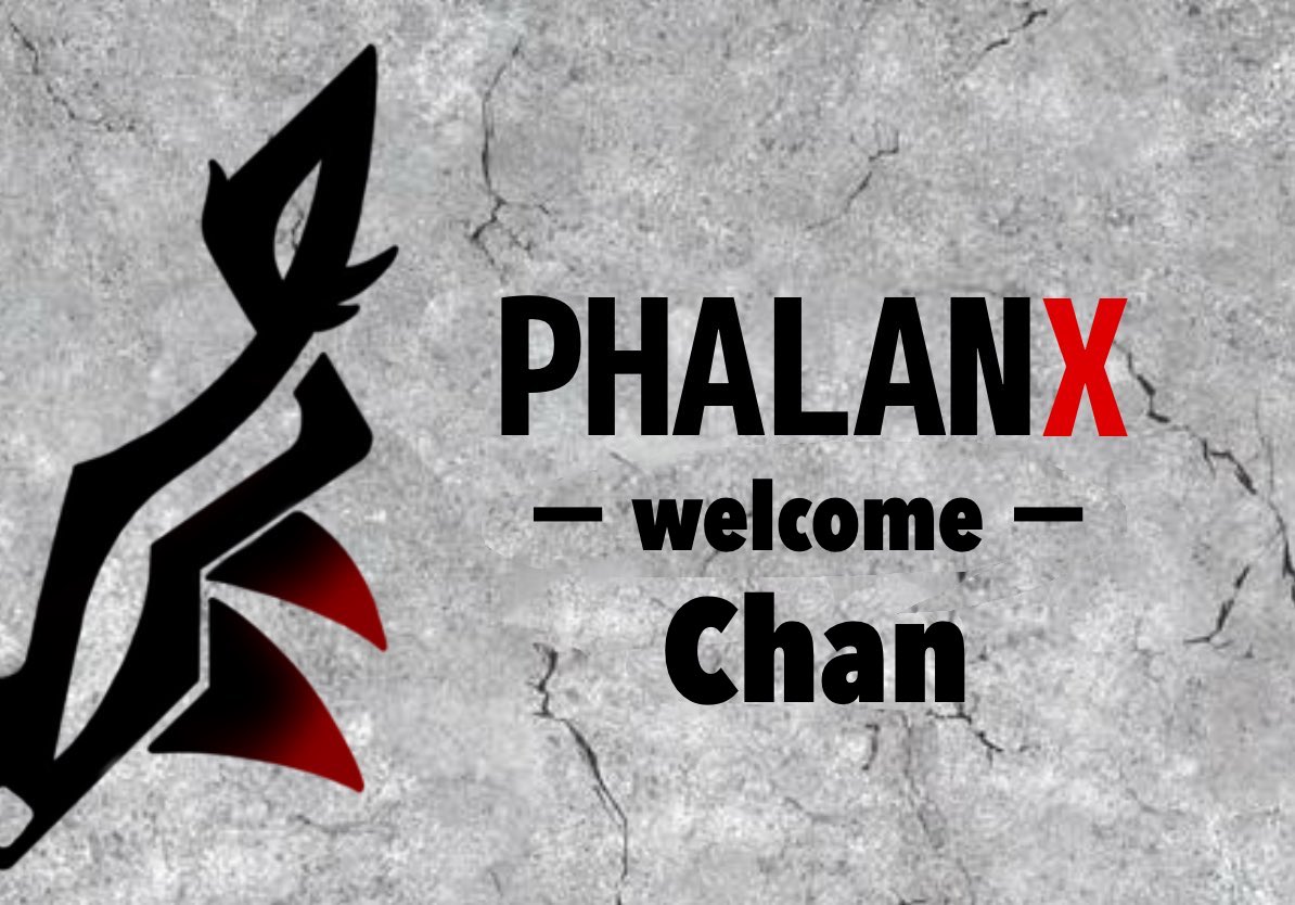 【 PHALANX 選手加入のお知らせ 】

この度、

Chan( <a href="/CIEL_TR/">XPawN</a> )
がPHALANXに加入致しました！

皆様の応援、何卒よろしくお願い申し上げます！
引き続きPHALANXを宜しくお願い致します！

#PLXWIN  #PHALANX  #PMOT  #PMJL #PUBGMOBILE