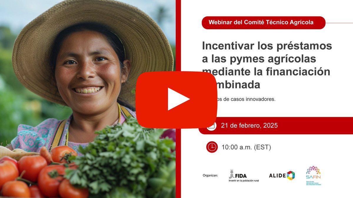 #WebinarReplay

Did you know that #PublicDevelopmentBanks (PDBs) play a strategic role in agricultural sector finance, providing nearly two-thirds of formal agricultural credit globally?

Watch the replay of the webinar “Loan incentives to agricultural MSMEs through blended