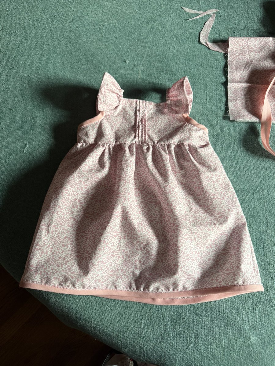 I have unpacked my sewing machine and designed a wardrobe for my granddaughter starting with this #HomemadeWithLove
