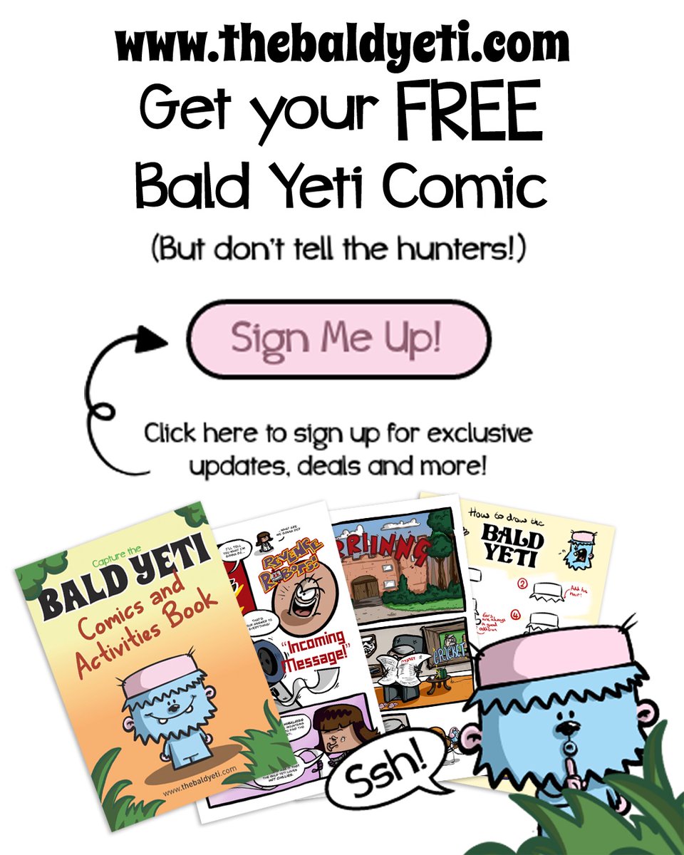 kev_brett's tweet image. 🚨 Stay in the Loop with the Bald Yeti Universe! 🚨

Exclusive access to everything Bald Yeti? Sign up to our newsletter:

🦍 New comics
🎮 Game updates
🎬 Behind-the-scenes
🎁 Giveaways
… and SO much more!

✨PLUS: FREE Bald Yeti Comic + Activity Book 
thebaldyeti.com