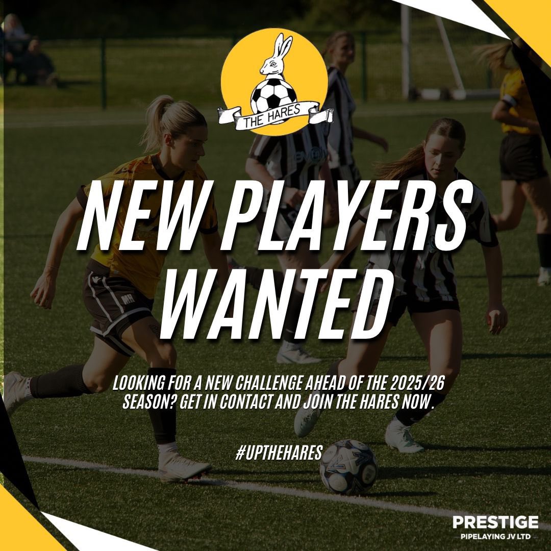 Female footballers…are you…⬇️

      🔍 seeking for a new challenge
      🧍🏻‍♀️ 16+ years old
      🧑‍🧑‍🧒‍🧒 looking for a great environment 

If the answer is yes, then why not join The Hares Women? 

Drop us a DM now, or comment below and we’ll get in touch 🙌🏻
