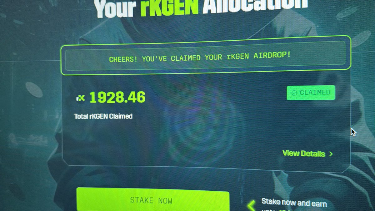 Just checked my <a href="/KGeN_IO/">KGeN 🟩</a> allo. Thanks for the stimmy. Now can we list at $5? 🙂‍↔️