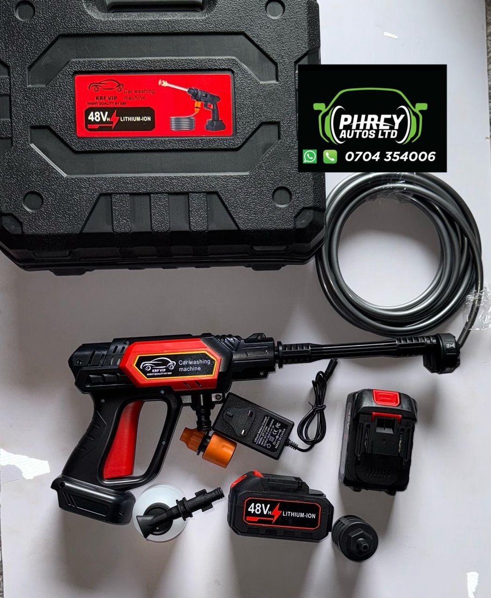 Make car cleaning effortless with our portable Jet Car Washer, complete with a rechargeable battery, adjustable pressure, and more. Perfect for use anytime, anywhere.

Available at Shop GA-12, Original Kiseka Spare Centre.
Call or WhatsApp 0704354006 for delivery.