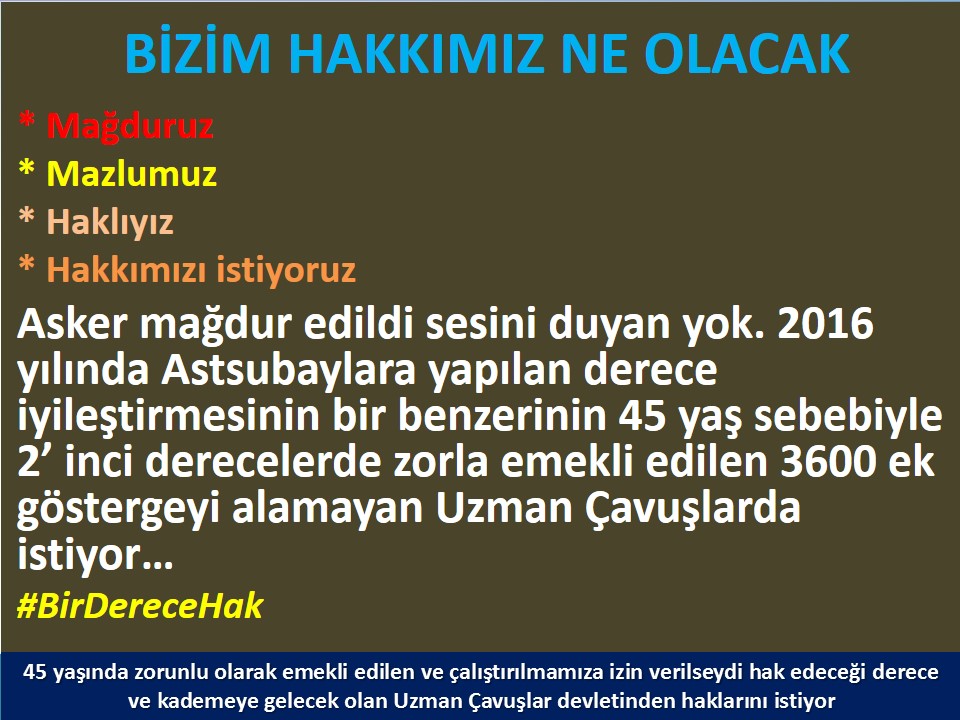 Murat ÖNÜR (@muratnr3) on Twitter photo #UzmanÇavuş
#UzmanÇavuşlar
#BirDereceHak
<a href="/RTErdogan/">Recep Tayyip Erdoğan</a>
<a href="/tcsavunma/">T.C. Millî Savunma Bakanlığı</a>
<a href="/hulusiakarmedya/">Hulusi AKAR</a>
<a href="/Akparti/">AK Parti</a>
<a href="/nacibostanci/">M. Naci Bostancı</a>
<a href="/akbasogluemin/">Av. M.Emin AKBAŞOĞLU 🇹🇷</a>
<a href="/AliYerlikaya/">Ali Yerlikaya</a>
<a href="/UlviYonter/">Dr.İzzet Ulvi YÖNTER</a>
<a href="/dbdevletbahceli/">Devlet Bahçeli</a>
<a href="/MHP_Bilgi/">MHP</a>
<a href="/mustafaelitas/">Mustafa Elitaş</a>
<a href="/UlviYonter/">Dr.İzzet Ulvi YÖNTER</a>
<a href="/erkanakcay45/">Erkan Akçay</a>
<a href="/TEMUD_2024/">TEMUD Türkiye Emekli Uzman Erbaşlar Derneği</a>
<a href="/alitilkici38/">Ali Tilkici 🇹🇷</a>
<a href="/HMBakanligi/">T.C. Hazine ve Maliye Bakanlığı</a> #UzmanÇavuş
#UzmanÇavuşlar
#BirDereceHak
<a href="/RTErdogan/">Recep Tayyip Erdoğan</a>
<a href="/tcsavunma/">T.C. Millî Savunma Bakanlığı</a>
<a href="/hulusiakarmedya/">Hulusi AKAR</a>
<a href="/Akparti/">AK Parti</a>
<a href="/nacibostanci/">M. Naci Bostancı</a>
<a href="/akbasogluemin/">Av. M.Emin AKBAŞOĞLU 🇹🇷</a>
<a href="/AliYerlikaya/">Ali Yerlikaya</a>
<a href="/UlviYonter/">Dr.İzzet Ulvi YÖNTER</a>
<a href="/dbdevletbahceli/">Devlet Bahçeli</a>
<a href="/MHP_Bilgi/">MHP</a>
<a href="/mustafaelitas/">Mustafa Elitaş</a>
<a href="/UlviYonter/">Dr.İzzet Ulvi YÖNTER</a>
<a href="/erkanakcay45/">Erkan Akçay</a>
<a href="/TEMUD_2024/">TEMUD Türkiye Emekli Uzman Erbaşlar Derneği</a>
<a href="/alitilkici38/">Ali Tilkici 🇹🇷</a>
<a href="/HMBakanligi/">T.C. Hazine ve Maliye Bakanlığı</a>