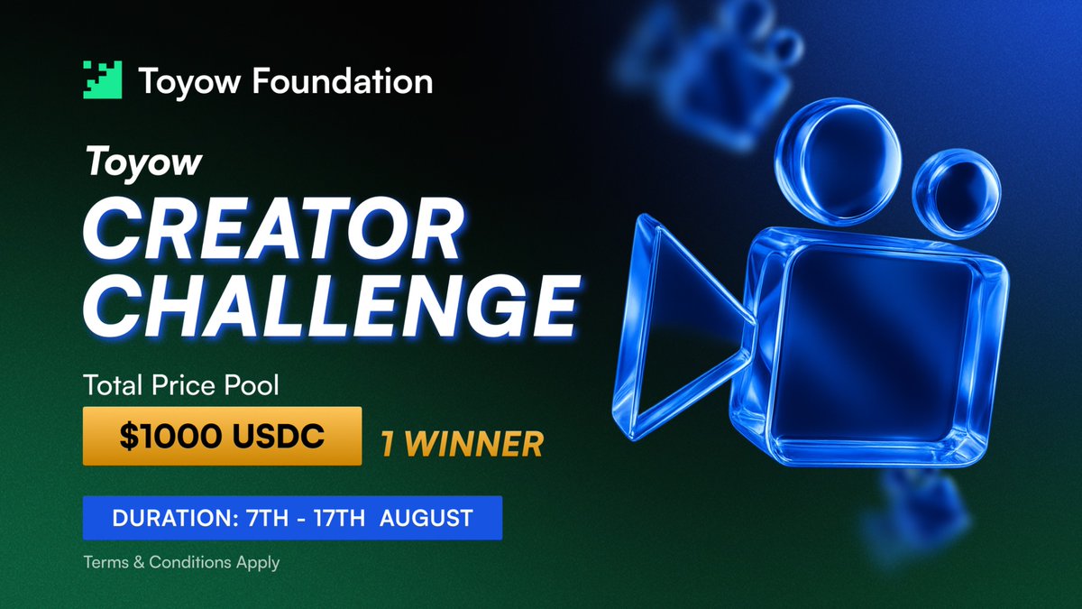 toyowfoundation's tweet image. 🎥 TOYOW CREATOR CHALLENGE

Think you can tell Toyow’s story better? Prove it.

We’re calling on creators, editors, and storytellers 📢

$1000 for the best video about Toyow &amp;amp; $TTN.

Topics &amp;amp; submission guidelines 👉 bit.ly/ToyowCreatorCh…

📅 Deadline: 17th August, 2025

Your…