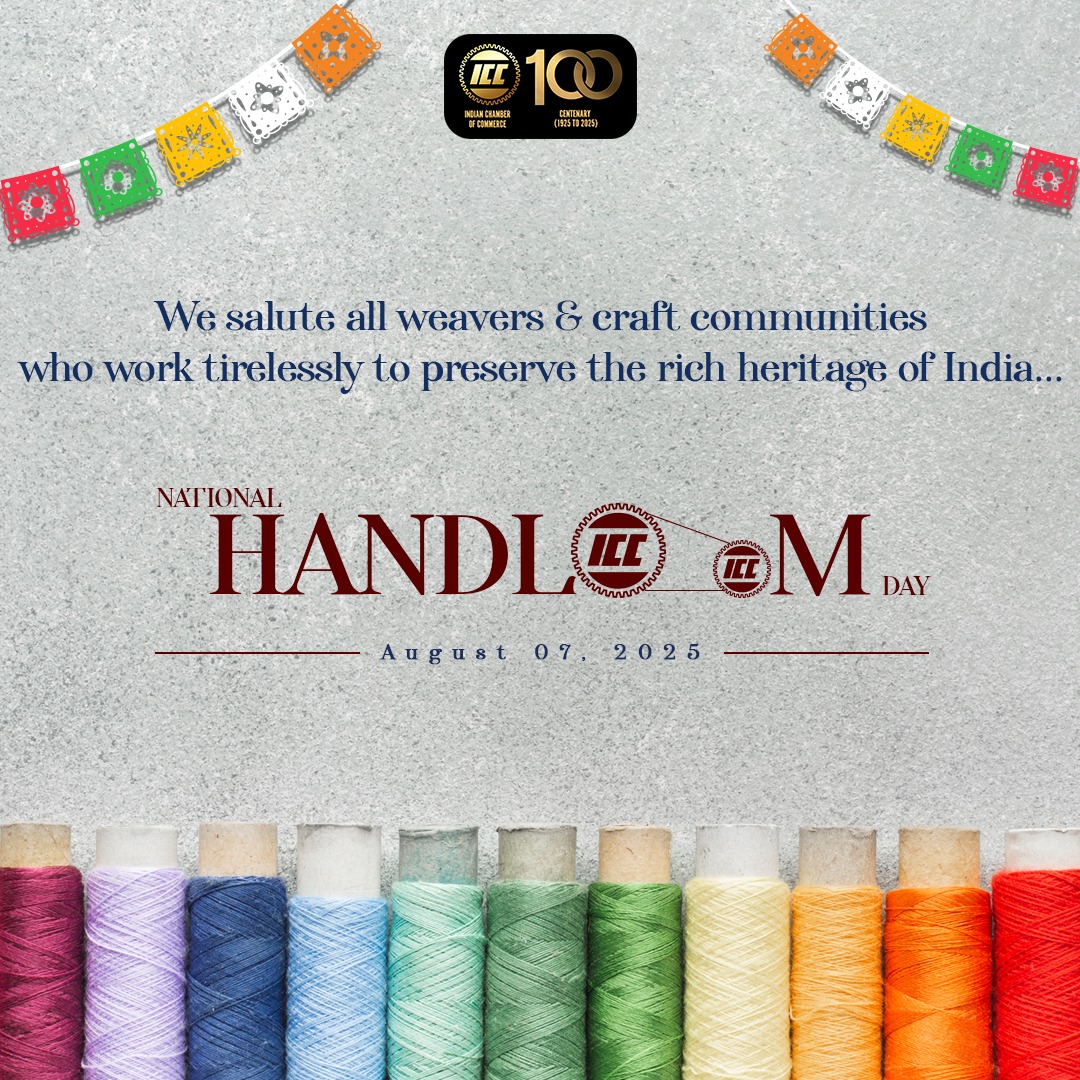ICC_Chamber's tweet photo. Let's honour the skilled hands that weave the cultural fabric of India.
#NationalHandloomDay #WeaveOfIndia #SupportHandloom #CraftingCulture #MakeInIndia #HeritageWeaves #VocalForLocal
#IndianChamberOfCommerce
@abhyudayjindal | @rajeevstyagi
@BrijBhushanAg | @nhcorporation https://t.co/2GCmmQtowg