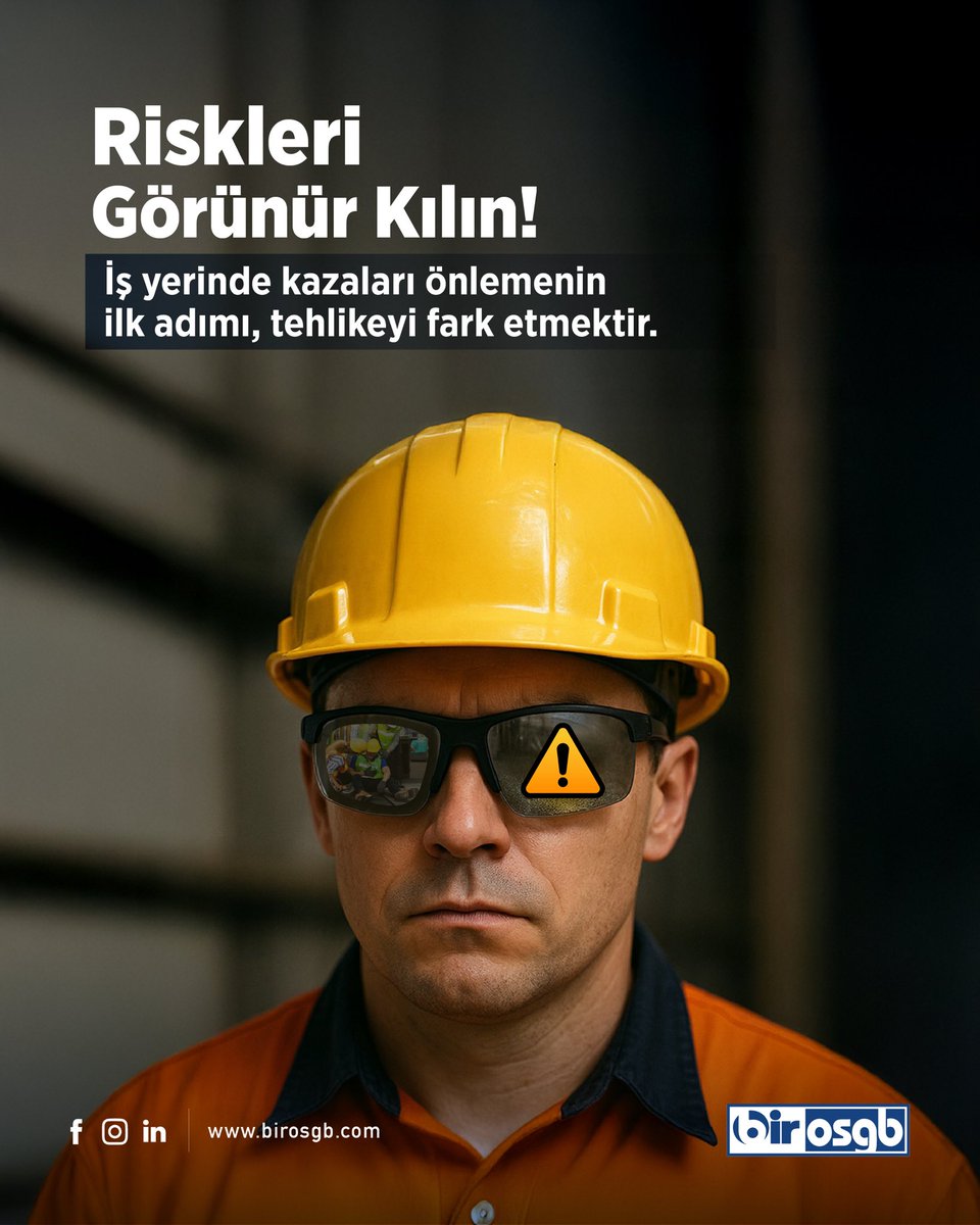 BirOSGB's tweet photo. Çalışma sırasında çevremizdeki arkadaşlarımızı da gözetmeli, sağlık ve güvenliği riske atacak tehlikeli bir durum gördüğümüzde uyarıda bulunmaktan çekinmemeliyiz.

İş yerinde kazaları önlemenin ilk adımı, tehlikeyi fark etmektir. Unutmayın, farkındalık güvenliğin ilk adımıdır! https://t.co/JrjbHxy9nL