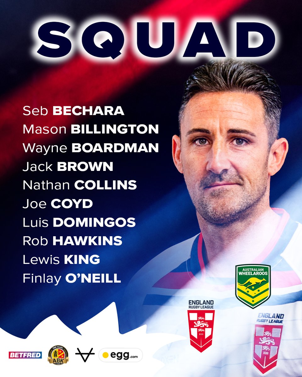 🏴󠁧󠁢󠁥󠁮󠁧󠁿 #EnglandRL Wheelchair head coach Tom Coyd MBE has named his 10-player squad for this autumn’s four-match trip to Australia!