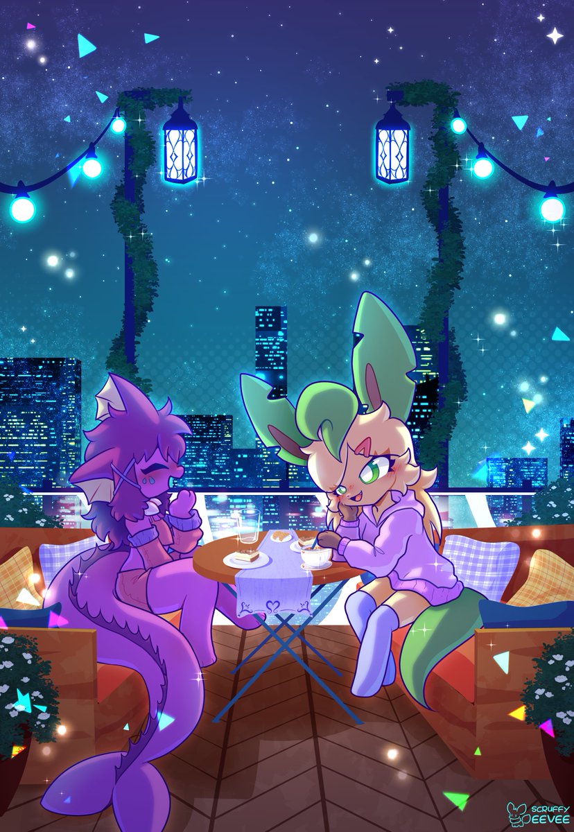 Date night 🩵 (art fight!)