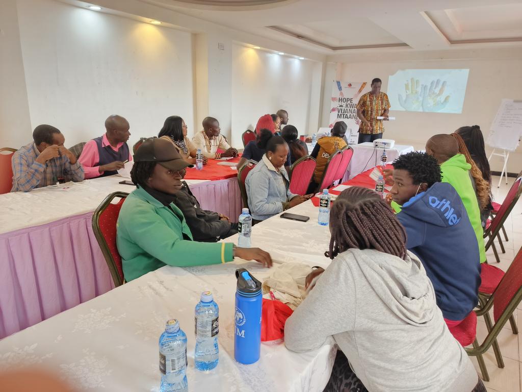 Grateful to collaborate with <a href="/ChangersKenya/">Vision Changers Kenya</a>, <a href="/KariobangiSJC/">Kariobangi Social Justice Centre</a> &amp; Cowe CBO to empower youth under #HopeKwaVijanaMtaani.
Together, we’re nurturing resilient, peaceful, and just communities in Kariobangi &amp; Mukuru.
 #YouthForPeace #KariobangiSJC