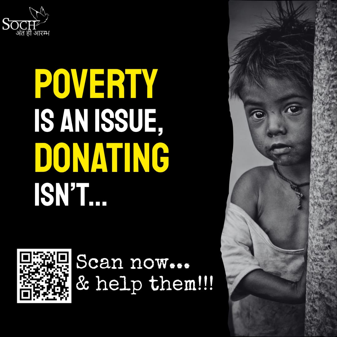 __SOCH__'s tweet photo. Poverty hurts. Kindness doesn’t.
Your small act can be someone’s big relief.

Scan to share a meal, share some hope. 🍽️💛

Post designer – ©piacere_dg

#endpoverty #soch #donatenow #smallactsbigimpact #foodforall
#compassioninaction #ngo #poverty #leftovers #meal #shareameal https://t.co/59PetZQSfZ