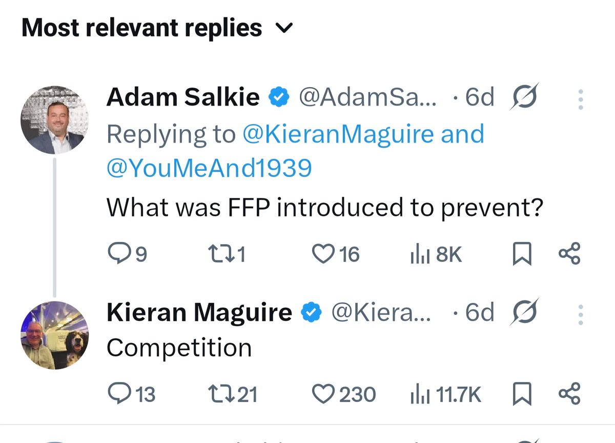 NUFCNews24's tweet photo. #NUFC #AVFC #NFFC
I genuinely think there's more than enough evidence out there now in the public domain to prove #Anticompetitive behaviour by the #Cartel.
The Premier League is run by 6 clubs, not the 20 we are led to believe.
Fans need to act now!!!
#Anticompetitive https://t.co/4CZA5ZzMli