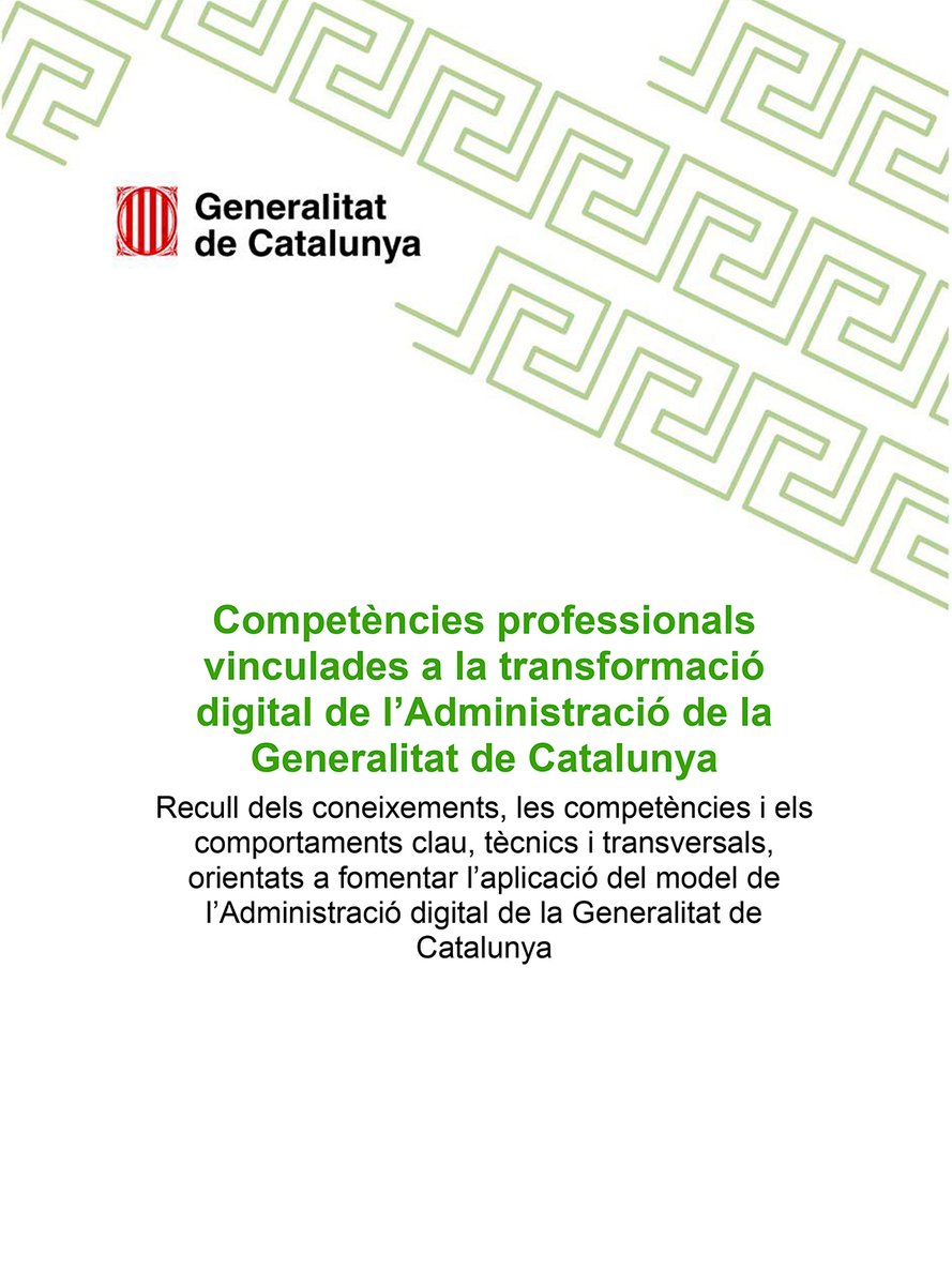 eapccat's tweet photo. #SabiesQue la guia de #CompetènciesProfessionals vinculades a la #TransformacióDigital de l'Administració de la Generalitat de Catalunya és la publicació més consultada del #RepositoriEAPC?

La coneixies?
🔎 https://t.co/RvK8leCBXa https://t.co/e1GWbS4jGC