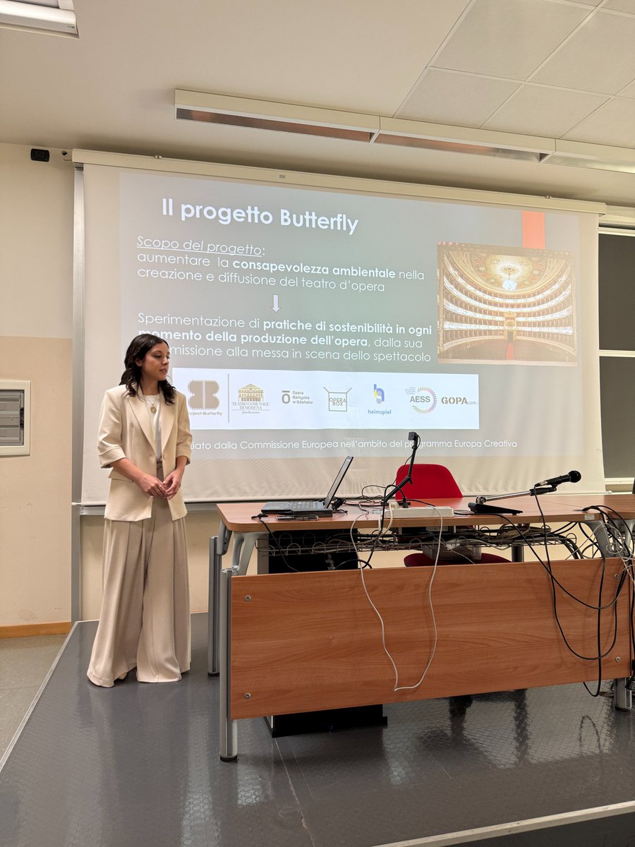 Congrats to Giulia Donatelli for earning her Master’s in environmental engineering with a thesis on #ProjectButterfly! 🎓

As an intern at Teatro Comunale di Modena, she measured our opera’s carbon footprint and advanced our sustainable mission. Well done, Giulia! 👏