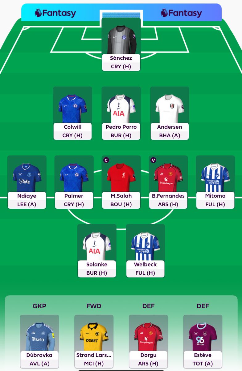 Current Draft 🔥✅

GW2 BB
GW4 TC
GW6 FH
GW13 WC 

#FPLCommunity #FPL