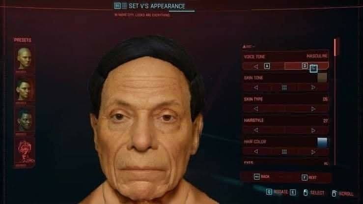 TIAMAT1's tweet photo. This is an old photo of Adel Imam character design in Cyberpunk 2077, created by someone back in 2020.
My friends shared it in the group, and I burst out laughing. 😂

How did I miss it back then? 😂 https://t.co/wlT2s4WITF