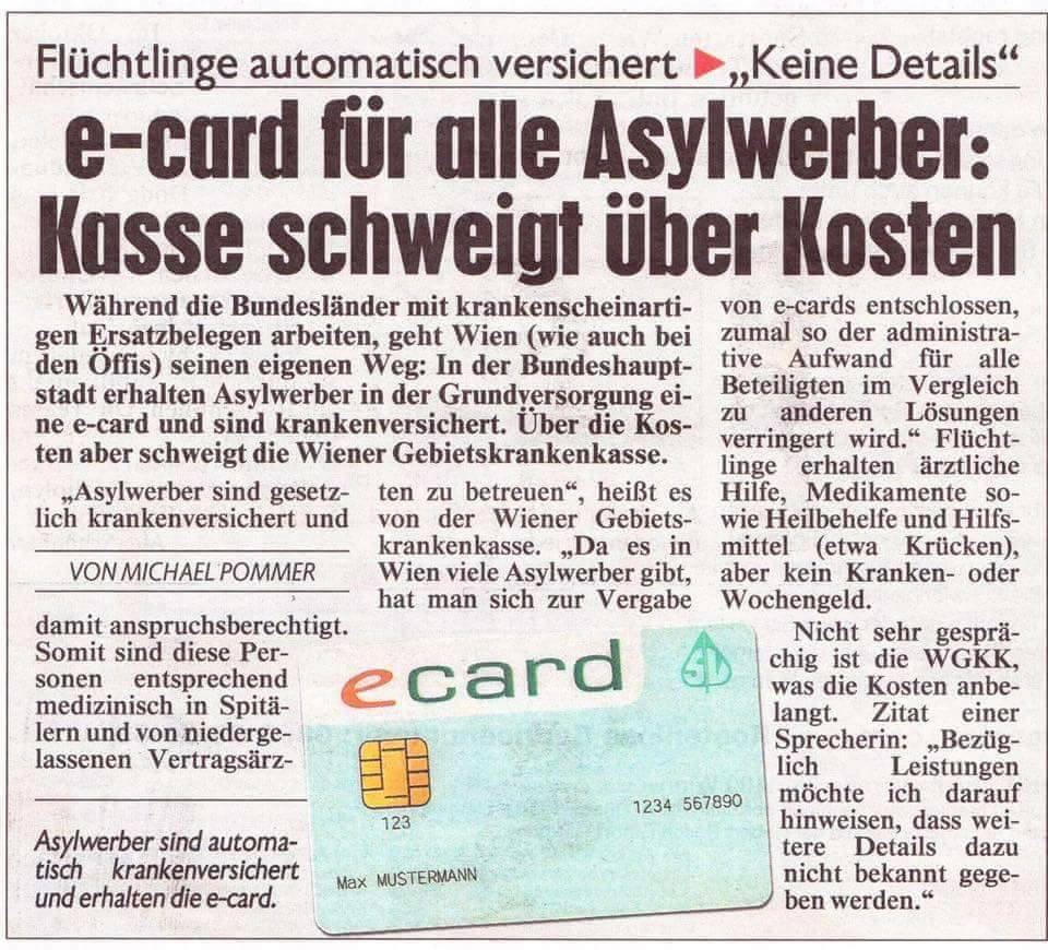 herbie63_at's tweet photo. Wir wissen schon woher der Wind weht und warum nur die Ausgaben #GKK so dermaßen gestiegen sind, und nicht die der Selbstständigen, Bauern und Beamten. Zuwanderer in unser Sozialsystem sind nur dort zu finden, wieviele die E-Card gratis bekommen haben ist seit 2017 unbeantwortet! https://t.co/cbBLXJC6Ao