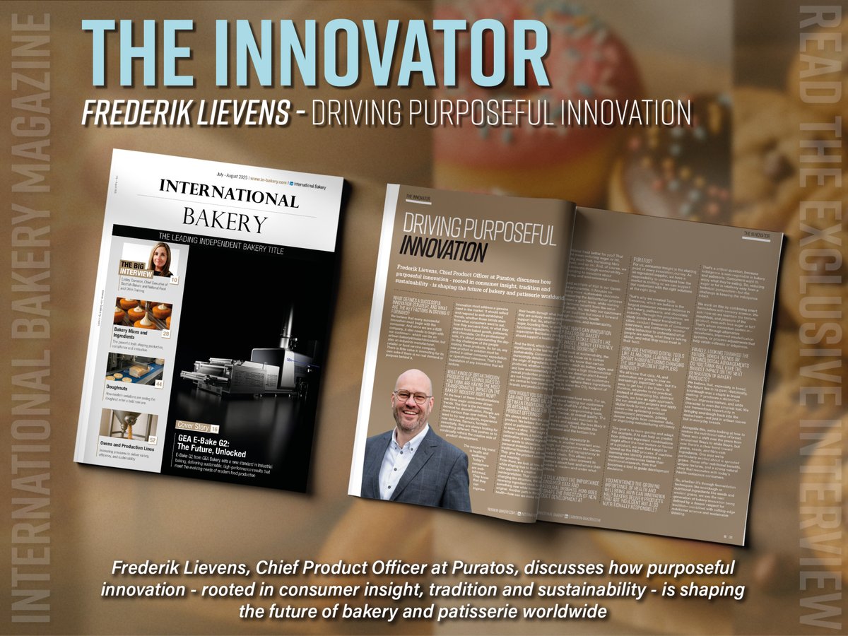 International Bakery Magazine (@int_bakery) on Twitter photo Frederik Lievens, Chief Product Officer at Puratos, discusses how purposeful innovation - rooted in consumer insight, tradition and sustainability - is shaping the future of bakery...
Read the full interview here: lnkd.in/dX7cM7bD
#Bakery #Food <a href="/PuratosUK/">Puratos UK</a> <a href="/PuratosGroup/">Puratos Group</a> Frederik Lievens, Chief Product Officer at Puratos, discusses how purposeful innovation - rooted in consumer insight, tradition and sustainability - is shaping the future of bakery...
Read the full interview here: lnkd.in/dX7cM7bD
#Bakery #Food <a href="/PuratosUK/">Puratos UK</a> <a href="/PuratosGroup/">Puratos Group</a>