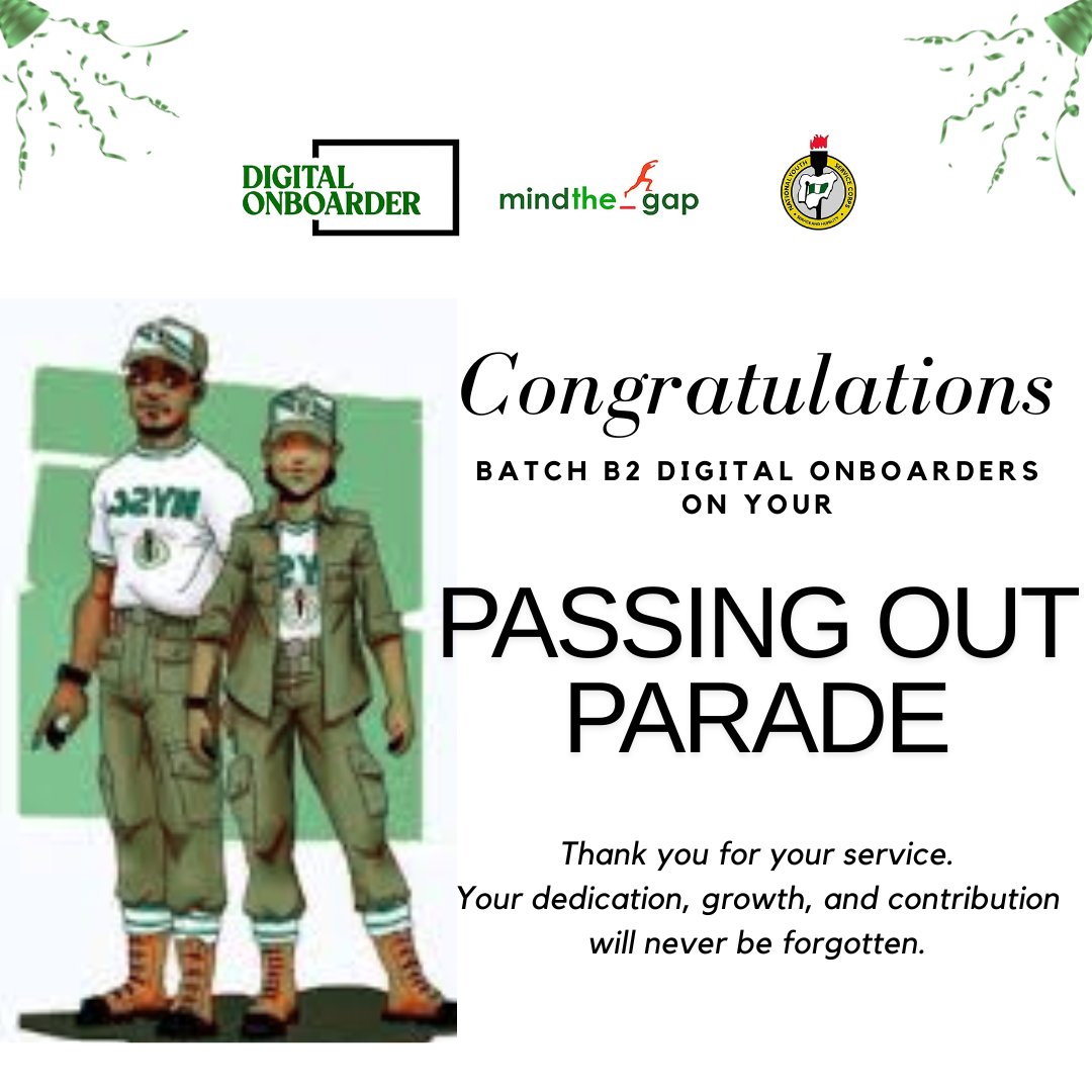 JoshDev001's tweet image. Congrats 2024 Batch B2 Corps Members on completing NYSC!  DL4ALL CDS is proud of your commitment to digital literacy &amp;amp; community dev. in Nigeria. Go forth &amp;amp; make Nigeria proud! 🇳🇬 #NYSC #DL4ALL #BatchB2
Oluwafemi Joshua Opeyemi 
President DL4ALL Makurdi 
National Head of Welfare